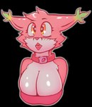 anthro big_breasts breas breasts collar female food fruit huge_breasts plant smile solo star strawberry tongue tongue_out foxette fresa_(foxette) canid canine fox mammal red_fox true_fox alpha_channel digital_media_(artwork)