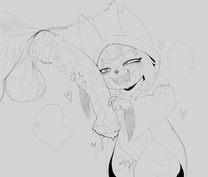 animal_genitalia animal_penis anthro balls bodily_fluids drooling duo equine_genitalia equine_penis female feral flared_penis genital_fluids genitals half-erect heart_reaction leaking_precum male medial_ring open_mouth open_smile penis penis_grab precum saliva smile steamy_breath sweat sweaty_face tremble_spikes vein veiny_balls veiny_penis dominismortis monster_hunter_stories_2:_wings_of_ruin tsukino_(monster_hunter_stories) equid equine felid feline horse mammal 2025 hi_res monochrome