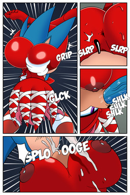 69_position anthro anus barbell_piercing big_breasts big_butt bodily_fluids breasts butt butt_grab cum cum_in_mouth cum_inside cunnilingus duo ejaculation fellatio female genital_fluids genitals hand_on_butt humanoid_genitalia humanoid_penis male male/female nipple_piercing nipples oral penile penis piercing sex sound_effects standing standing_69_position standing_sex thick_thighs vaginal vulva mobian_monster archie_comics sega sonic_the_hedgehog_(archie) sonic_the_hedgehog_(comics) sonic_the_hedgehog_(series) lien-da sonic_the_hedgehog echidna eulipotyphlan hedgehog mammal monotreme 2:3 absurd_res comic hi_res