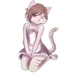 4_toes after_transformation alternative_fashion anthro barefoot casual_lolita clothing feet femboy feminization j-fashion lolita_(fashion) maid_uniform male solo species_transformation toes transformation uniform mistycupcake eugeniy_g domestic_cat felid feline felis mammal hi_res