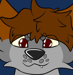 anthro brown_hair fur grey_body grey_fur hair male pink_tongue red_eyes solo tongue 2001maxx conditional_dnp maxx_(2001maxx) canid canine canis domestic_dog husky mammal nordic_sled_dog spitz animated low_res