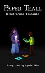 ambiguous_gender anthro black_background bottomwear clothed clothing comic cover cover_art cover_page deltarune duo english_text female hair hair_over_eye holding_object human humanoid kris_(deltarune) lynxgriffin mammal one_eye_obstructed pants reptile scalie simple_background standing susie_(deltarune) text torn_bottomwear torn_clothing torn_pants undertale_(series) yellow_eyes