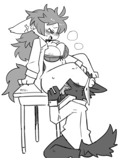 anthro big_breasts biped blush bottomless bottomless_anthro bottomless_male bra breasts breath clothed clothed_anthro clothed_female clothed_male clothing clothing_around_legs cunnilingus curvy_figure dog_tail duo ear_scar female furniture intraspecies kneeling_oral_position looking_down looking_down_at_partner male male/female mostly_nude mostly_nude_anthro mostly_nude_female obscured_eyes on_table open_clothing open_topwear oral panties panties_around_legs plantigrade scar sex sharp_teeth shirt side_view simple_background sitting sitting_on_table slim slim_anthro slim_male table teeth thick_thighs topwear underwear underwear_around_legs vaginal white_background wide_hipped_anthro wide_hipped_female wide_hips pizademokttero loomy_(comifur) nifram_logan canid canine canis domestic_dog mammal wolf 2024 4:5 absurd_res digital_drawing_(artwork) digital_media_(artwork) hi_res monochrome