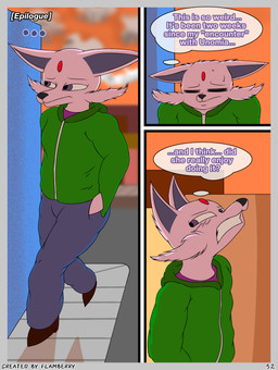 anthro clothing forehead_gem fur gem male pink_body pink_fur sweater teeth text thinking thought_bubble topwear walking flamberry_(artist) nintendo pokemon estung_venizee_neon_(flamberry) canid canine eeveelution espeon generation_2_pokemon mammal pokemon_(species) absurd_res comic digital_drawing_(artwork) digital_media_(artwork) english_text hi_res ibispaint_(artwork)