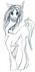 body_horror female long_neck looking_at_viewer nightmare_fuel quadruped simple_background smile solo tail white_background banrai hasbro my_little_pony fan_character earth_pony equid equine horse mammal pony undead zombie graphite_(artwork) hi_res sketch traditional_media_(artwork)