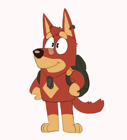 aged_up anthro backpack band-aid band-aid_on_face band-aid_on_nose bandage bandage_on_face bandage_on_nose black_eyes brown_nose ear_piercing ear_ring fur green_backpack hair hands_on_hips hands_on_own_hips happy male multicolored_body multicolored_fur orange_body orange_fur pie_cut_eyes piercing red_body red_ears red_fur red_hair red_tail ring_piercing smile solo standing tail two_tone_body two_tone_fur shaibey bluey_(series) rusty_(bluey) australian_kelpie canid canine canis domestic_dog herding_dog mammal pastoral_dog sheepdog 2023 digital_media_(artwork) hi_res procreate_(artwork)