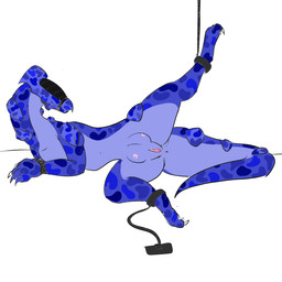anthro bdsm big_teats blindfold blue_body blue_scales bondage bound camo camo_body chain chained claws cuff_(restraint) curling_toes cybernetics fangs feet female genitals hands_tied machine nipples nude pink_vulva plated_scales pose raised_leg restraints robotic scales shackles simple_background solo submissive submissive_female tail teats teeth thick_tail toe_claws vulva white_background frostedscales zmeygiya cyborg robot scalie 1:1 hi_res