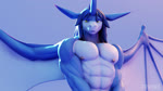 abs anthro blue_body blue_hair blue_scales bouncing_pecs flexing_pecs hair horn looking_at_chest looking_at_viewer male membrane_(anatomy) membranous_wings muscular muscular_male nipples nude one_eye_closed pecs scales simple_background smile solo tongue tongue_out wings wink winking_at_viewer frihskie mythology flint_(frihskie) dragon mythological_creature mythological_scalie scalie 16:9 3d_(artwork) 3d_animation animated digital_media_(artwork) hi_res no_sound short_playtime webm widescreen