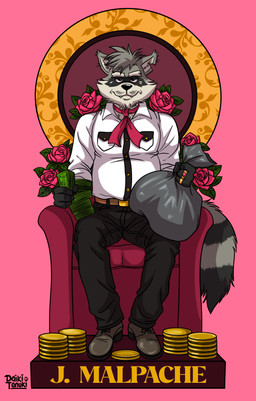 anthro iconography jesus_malverde daiki_tanuki rthur breaking_bad mammal procyonid raccoon absurd_res hi_res
