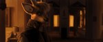 anthro antlers blurred_background clothing hair horn jacket lamp male solo topwear geewolf blade_runner_2049 deer mammal 2023 digital_media_(artwork) hi_res signature