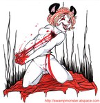 albino alternative_fashion anthro blood bodily_fluids breasts emo female genitals glamfur gore gore_focus heart_(organ) nude organs pussy solo suicide zeriara chucky_ramirez bear giant_panda mammal 2007 black_and_white_and_red marker_(artwork) mixed_media pen_(artwork) traditional_media_(artwork)