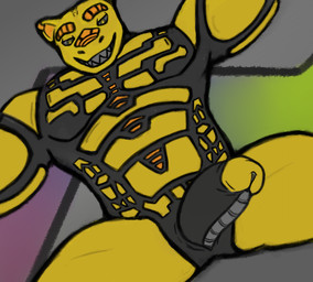 animal_genitalia anthro big_muscles big_penis camera front_view genital_slit genitals machine male muscular penis solo leodergpuppy mythology virtual_plains draco_psyrin dragon mythological_creature mythological_scalie reptile robot scalie digital_drawing_(artwork) digital_media_(artwork) hi_res