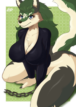 anthro anthrofied big_breasts border bottomless breasts butt cleavage clothed clothing crossgender female kneeling mtf_crossgender pattern_background shirt shirt_only simple_background solo text topwear topwear_only white_border dirtyduckart nintendo the_legend_of_zelda link_(wolf_form) canid canine canis mammal wolf absurd_res english_text hi_res