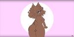 anthro breasts brown_body brown_fur brown_hair female fur genitals hair looking_at_viewer looking_back looking_back_at_viewer nipples nude open_mouth pussy scut_tail short_tail solo tail yeagar darcie_(yeagar) domestic_cat felid feline felis mammal hi_res