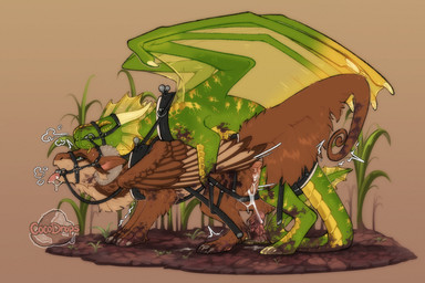 black_claws brown_body brown_fur claws duo female feral fur green_body green_eyes green_scales horn male male/female membrane_(anatomy) membranous_wings penetration pink_tongue scales tongue vaginal vaginal_penetration white_claws white_horn wings cocodrops_(artist) mythology dragon furred_dragon furred_scalie mythological_creature mythological_scalie scalie 3:2