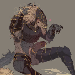 accessory after_orgasm armor balls blush blush_lines bodily_fluids claws cock_ring cum cum_drip cum_on_penis dripping fur genital_fluids genitals glans heart_symbol humanoid_genitalia humanoid_penis jewelry male penis penis_accessory penis_jewelry pubes simple_background sitting solo teeth noirskli_(artist) elden_ring fromsoftware maliketh_(elden_ring) canid canine canis mammal wolf 1:1 2023 digital_drawing_(artwork) digital_media_(artwork) hi_res