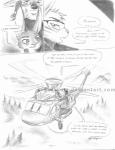 2018 absurd_res aircraft ambiguous_gender anthro canid canine canis clothing comic detailed_background dialogue disney english_text greyscale helicopter hi_res jack_savage judy_hopps lagomorph leporid male mammal monochrome officer_wolfard pvtscott rabbit text url vehicle wolf zootopia