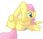 anus cutie_mark feathered_wings feathers female feral genitals green_eyes hair legs_up lying nude on_back pink_hair pussy simple_background solo tail white_background wings yellow_body yellow_feathers elslowmo ponchuzn friendship_is_magic hasbro my_little_pony mythology fluttershy_(mlp) equid equine mammal mythological_creature mythological_equine pegasus