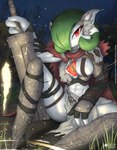 clothed clothing female green_hair hair holding_melee_weapon holding_object holding_sword holding_weapon melee_weapon muscular muscular_female not_furry scar solo sword weapon rilex_lenov elden_ring fromsoftware nintendo pokemon midori_(rilex_lenov) gardevoir generation_3_pokemon pokemon_(species) hi_res