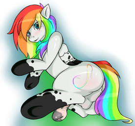 animal_genitalia animal_penis anus balls black_hooves blue_eyes equine_genitalia equine_penis feral genitals hooves lgbt_pride male male_feral multicolored_body penis pink_penis pride_colors solo white_anus white_balls white_body wings pi9o mythology equid equine horse mammal mythological_creature mythological_equine pegasus pony