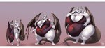 2023 2_horns 4_arms anthro arctic_wolf belly big_belly big_breasts biglovealicia breasts canid canine canis clothed clothed/nude clothing curvy_figure deep_navel digitigrade dragon expansion_sequence female fur growth_sequence hair half-closed_eyes hand_on_belly hand_on_breast hand_on_hip hi_res horn hourglass_figure huge_belly huge_breasts huge_thighs hybrid letterbox long_tail mammal membrane_(anatomy) membranous_wings morbidly_obese morbidly_obese_female multi_arm multi_limb mythological_creature mythological_scalie mythology narrowed_eyes navel nipples nude obese obese_female open_mouth overweight overweight_female pink_nipples scalie sequence shaded signature simple_background soft_shading solo tail thick_tail thick_thighs weight_gain white_body white_fur white_hair wide_hips wings wolf