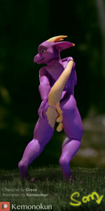 anthro anus balls butt dancing foreskin genitals looking_at_viewer male nude penis solo kemonokun kobold rendered 1:2 2018 3d_(artwork) 3d_animation animated digital_media_(artwork) no_sound short_playtime webm