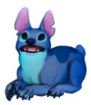 alternate_form blue_body blue_claws blue_fur blue_markings blue_pawpads claws clothing feral fur looking_up lying male markings pawpads sharp_teeth simple_background small_tail solo tail teeth torn_clothing white_background ink-the-artist disney lilo_and_stitch stitch_(lilo_and_stitch) alien canid canine experiment_(lilo_and_stitch) mammal 2019 colored_sketch hi_res sketch