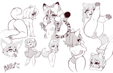4_toes 5_fingers ahoge all_fours ambiguous_gender anthro anthro_penetrated areola blush blush_lines bodily_fluids breasts butt chibi clothed clothing clothing_lift crossed_arms cum cum_from_vagina cum_in_mouth cum_in_vagina cum_inside dipstick_ears dipstick_tail disembodied_penis dress dress_lift duo ear_markings eyebrow_through_hair eyebrows eyelashes eyes_closed faceless_anthro faceless_character faceless_male feet fellatio female female_penetrated fingers floppy_ears folded_ears fur genital_fluids genitals gesture hair hand_on_hip hindpaw iris knot legs_together looking_at_viewer looking_back looking_pleasured lying male male/female male_penetrating male_penetrating_female markings medium_breasts monotone_body monotone_fur monotone_tail multicolored_body multicolored_ears multicolored_fur multicolored_tail multiple_angles nipples nude on_bottom on_front on_top one-piece_swimsuit one_eye_obstructed open-back_swimsuit open_mouth open_smile oral pawpads paws penetration penile penile_penetration penis penis_in_vagina pointy_ears presenting presenting_breasts prick_ears pupils reverse_cowgirl_position sex simple_background slit_pupils smile solo standing striped_body striped_fur striped_markings striped_tail stripes swimwear tail tail_markings toes tongue tongue_out translucent translucent_hair two_tone_body two_tone_fur two_tone_tail vaginal vaginal_penetration vulva waving wide_hips blasticussaturn snowfur_(blasticussaturn) canid canine felid feline fox mammal pantherine tiger 2020 digital_drawing_(artwork) digital_media_(artwork) greyscale hi_res monochrome multiple_images signature sketch