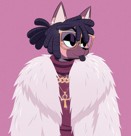 ankh anthro black_coded clothing dreadlocks ear_piercing eyeshadow eyewear fashion glasses jewelry makeup male piercing smile solo sweater tongue tongue_out topwear cubiccitrus cubiccyan devin_(yungyiff) canid canine canis domestic_dog german_shepherd herding_dog mammal pastoral_dog hi_res
