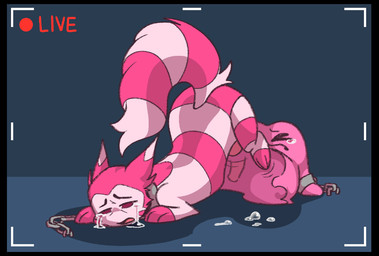 ambiguous_gender black_border bodily_fluids border bound breeding_slave chain chain_leash chained crying duo erection feral forced fur genital_fluids genitals intersex intersex/male leash livestream male male_penetrating open_mouth penetration penile penis pink_body rape sex simple_background tail tears translucent translucent_body donnadoll18 nintendo pokemon ditto_(pokemon) furret generation_1_pokemon generation_2_pokemon pokemon_(species) shiny_pokemon digital_media_(artwork)