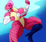 angry anthro big_breasts breasts chain cross-popping_vein female muscular muscular_anthro muscular_female solo tusks saesar ultimate_muscle suzie_tusket mammal marine pinniped walrus hi_res