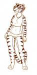 anthro breasts devv drawing dreamworks felid female hi_res kung_fu_panda mammal master_tigress pantherine sketch solo tiger