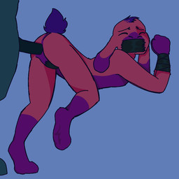 ambiguous_gender anal anal_penetration anthro bdsm bondage bound duct_tape duo faceless_character faceless_male male male/male muzzle_(object) muzzled penetration pussy_tape tape tape_bondage tape_muzzle urfavvpuppy humanoid lagomorph leporid mammal rabbit 1:1
