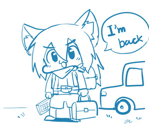 anthro backpack blush car ear_tuft female looking_at_viewer open_mouth simple_background solo standing suitcase text tuft vehicle white_background sollyz sollyz_(character) domestic_cat felid feline felis mammal 2019 blue_and_white digital_drawing_(artwork) digital_media_(artwork) english_text monochrome signature sketch