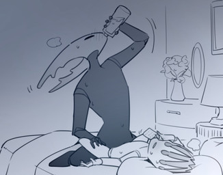 2_horns 7_horns ambiguous/ambiguous ambiguous_gender anthro bed bedroom_sex between_legs big_dom_small_sub black_body black_eyes blush blush_lines bodily_fluids bottle breath container cracker dominant dresser drinking duo eating eating_food flower food furniture gradient_background hand_on_forehead hand_on_leg head_on_pillow holding_bottle holding_container holding_food holding_object horn lamp multi_horn on_bed parent_incest picture_frame pillow plant sex_on_bed simple_background size_difference spread_legs spreading straddling sweat sweatdrop vase wall_decoration white_body white_eyes white_head monz_tw hollow_knight_(franchise) team_cherry hollow_knight_(character) pale_king_(hollow_knight) pure_vessel_(hollow_knight) arthropod insect vessel_(species) 2025 digital_media_(artwork) sketch father_(lore) father_and_child_(lore) incest_(lore) male_(lore) nonbinary_(lore) parent_(lore) parent_and_child_(lore)