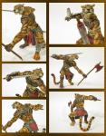 anthro armor axe battle_axe black_body black_fur bracers breastplate chainmail clothing figurine fur gauntlets gloves greaves handwear male melee_weapon miniature orange_body orange_fur sculpture solo statue striped_body striped_fur stripes toy warrior weapon white_body white_fur buredow papo felid mammal pantherine tiger hi_res