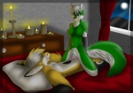 anthro athletic bed big_ears bite biting_lip biting_own_lip bodily_fluids breasts candle cowgirl_position cum cum_in_pussy cum_inside detailed_background dresser duo erection eyes_closed female female_on_top female_penetrated from_front_position fur furniture genital_fluids genitals green_body green_fur grin hair heterochromia inside lips lying male male/female male_on_bottom male_penetrating male_penetrating_female moan moon nude on_back on_bed on_bottom on_top open_mouth penetration penile penile_penetration penis penis_in_pussy piercing pillow romantic romantic_ambiance self_bite sex skinny slim smile spread_legs spreading star straddling vaginal vaginal_penetration window yellow_body yellow_fur fox_fury absinthy averious canid canine fennec_fox fox mammal true_fox