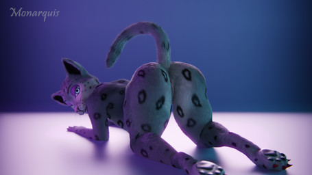 anthro anus butt clitoris female genitals nude solo vulva monarquis brittany_(monarquis) felid feline leopard mammal pantherine snow_leopard 16:9 3d_(artwork) digital_media_(artwork) hi_res widescreen