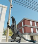 ambiguous_gender city duo faceless_character feral light male scared street struggling stuck sunlight tail utility_pole waiting racf92 ziina allosaurid allosaurus dinosaur human humanoid mammal prehistoric_species reptile scalie theropod 3d_(artwork) absurd_res digital_media_(artwork) hi_res