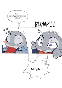 anthro anthro_on_anthro blush clothed clothing duo erection eyes_closed faceless_character faceless_male fellatio female fur genitals grey_body grey_fur interspecies male oral oral_penetration penetration penile penis penis_in_mouth purple_eyes sex surprised text thought_bubble topwear butterfish8199 disney zootopia judy_hopps nick_wilde canid canine fox lagomorph leporid mammal rabbit absurd_res chinese_text english_text hi_res