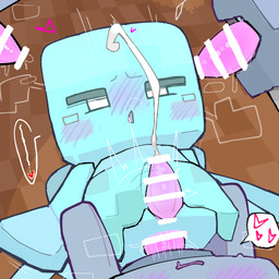 anal anal_penetration blue_body blush blush_lines bodily_fluids censor_bar censored_genitalia censored_penis cross-eyed cum cum_on_self cum_while_penetrated empty_eyes genital_fluids genitals group half-closed_eyes heart_reaction high-angle_view humanoid_focus humanoid_penetrated legless lying male male/male male_humanoid monotone_body mostly_offscreen_character mostly_offscreen_humanoid mostly_offscreen_male narrowed_eyes on_back penetration penile penile_penetration penis pink_penis solo_focus surrounded_by_penises tears purupuwa microsoft minecraft mojang xbox_game_studios allay humanoid spirit vex_(minecraft) 1:1 2026 cel_shading censored digital_drawing_(artwork) digital_media_(artwork) hi_res shaded