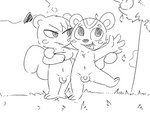 anthro balls duo genitals male male/male nude penis yosshidoragon animal_crossing nintendo filbert_(animal_crossing) marshal_(animal_crossing) mammal rodent sciurid tree_squirrel 4:3 hi_res monochrome