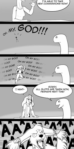5_panel_comic anthro blep bloodshot_eyes cheek_tuft clothing dialogue dialogue_box duo ear_pull facial_tuft fangs female floppy_ears grey_background hoodie humor male male/female open_mouth open_smile running screaming shirt simple_background smile tank_top teeth text tongue tongue_out topwear tuft wide_eyed freckles_(artist) pecas_(freckles) bird_dog canid canine canis domestic_dog hunting_dog mammal reptile scalie snake spaniel welsh_springer_spaniel comic english_text greyscale hi_res monochrome