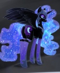 black_body black_feathers bodily_fluids butt cum cutie_mark equid equine feathered_wings feathers female feral friendship_is_magic genital_fluids genitals hair hasbro horn justpony long_hair mammal my_little_pony mythological_creature mythological_equine mythology nightmare_moon_(mlp) pussy solo winged_unicorn wings