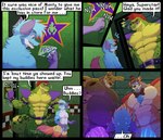 anthro blue_body blue_fur blue_penis fur genitals green_body group hair machine male mohawk musclegut muscular muscular_anthro muscular_male pecs penis purple_penis questionable_consent red_hair size_difference text kiddie_jukes five_nights_at_freddy's five_nights_at_freddy's:_security_breach five_nights_at_freddy's_3 scottgames steel_wool_studios frostburnwolf glamrock_freddy montgomery_gator springtrap_(fnaf) animatronic bear canid canine canis crocodilian lagomorph leporid mammal rabbit reptile robot scalie wolf comic english_text hi_res