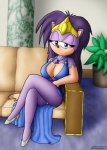 anthro biped clothing crossed_legs female furniture looking_at_viewer panties pose seductive sitting sofa solo underwear knownvortex sega sonic_the_hedgehog_(series) sonic_underground queen_aleena_hedgehog eulipotyphlan hedgehog mammal