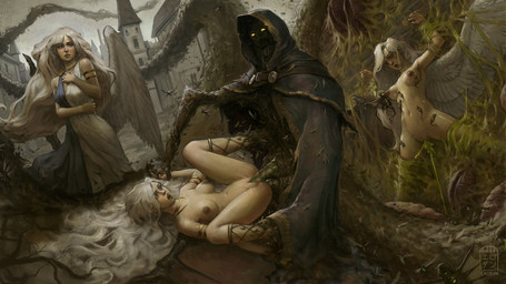 after_rape after_sex anal bodily_fluids bound clothing cum cum_from_vagina cum_in_vagina cum_inside egg egg_insertion female forced genital_fluids hand_holding impregnation infestation jewelry lying male male/female nipples nude on_back parasite rape robe sex slime swarm swarm-that-walks teratophilia vaginal erodun paizo pathfinder pathfinder:_wrath_of_the_righteous commander_(pathfinder_wrath_of_the_righteous) targona_(pathfinder_wrath_of_the_righteous) angel arthropod human humanoid insect mammal monster worm 16:9 widescreen