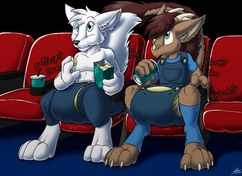 4_fingers 4_toes accident ankle_socks anthro blue_clothing blue_eyes blue_shirt blue_topwear bodily_fluids bottomwear brown_body brown_fur brown_text bulge clothed clothing denim denim_bottomwear denim_clothing diaper diaper_bulge diaper_peekage digitigrade drinking duo eating feces feet fingers food footwear fur genital_fluids green_eyes hair incontinence jeans male maroon_fur maroon_hair onomatopoeia overalls pants pantsless pooping popcorn raised_tail shirt shirtless sitting socks soiled soiled_diaper soiling soiling_diaper sound_effects stained_diaper tail text toes topwear unclean_diaper urine used_diaper using_diaper vowelless vowelless_sound_effect wearing_diaper white_body white_fur white_hair catmonkshiro mythology artie starbuck arctic_fox canid canine dragon fox furred_dragon furred_scalie mammal mythological_creature mythological_scalie scalie true_fox english_text signature