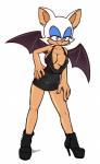 ankle_boots anthro bat_wings big_breasts black_clothing black_dress boots bottomwear breasts clothing dress female footwear high_heeled_boots high_heels looking_at_viewer membrane_(anatomy) membranous_wings platform_footwear platform_heels shoes short_dress simple_background smile solo wings notsafeforcurt sega sonic_the_hedgehog_(series) rouge_the_bat bat mammal hi_res