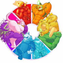 anal animal_genitalia anthro armpit_hair balls big_balls big_penis blind blue_body body_hair butt chest_fur covering covering_crotch covering_penis disability fire flaccid flexing food fruit genital_slit genitals green_body group horn humanoid_genitalia humanoid_penis humanoid_penis_in_slit ice leaf male male/male masturbating_while_rimming masturbation musclegut muscular muscular_anthro muscular_male nature not_furry_focus oral orange_body penis pink_body plant purple_body red_body rimming rimming_male roulette_wheel sex siphon_(anatomy) spikes spikes_(anatomy) tail teasing throbbing throbbing_penis vines yellow_body otherpolanda color_wheel_challenge electronic_arts mythology plants_vs._zombies popcap_games bananasaurus_rex cattail_(pvz) chomper_(pvz) cold_snapdragon_(pvz) dinosaur domestic_cat dragon elemental_creature felid feline felis fire_peashooter_(pvz) flora_fauna guacodile_(pvz) iceberg_lettuce_(pvz) jack_o'_lantern_(pvz) mammal mythological_creature mythological_scalie peashooter_(pvz) prehistoric_species reptile scalie 1:1 absurd_res hi_res